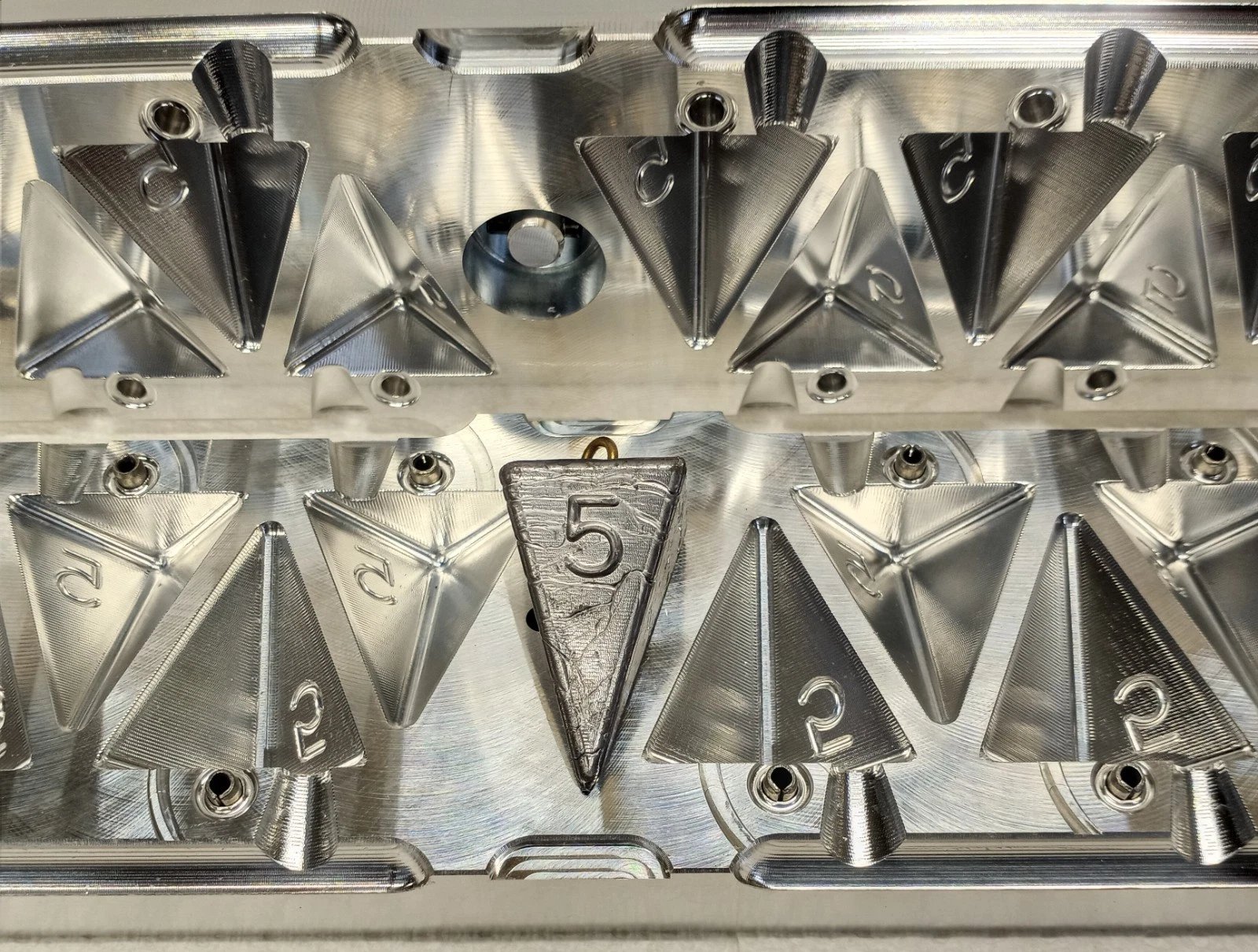 5 oz Pyramid Sinker Production Mold ( 14 cavity ) Aluminum CNC